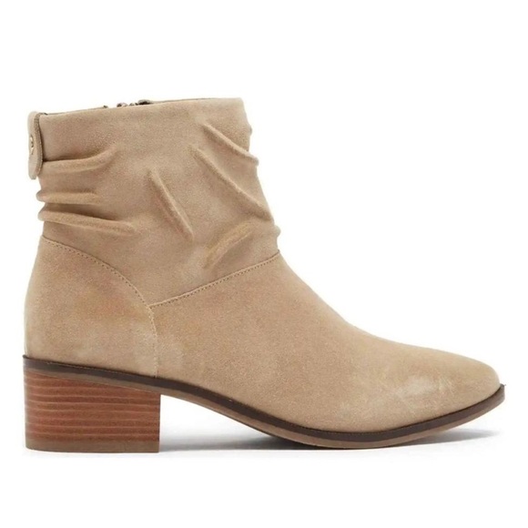 Nib Cole Haan Ankle Booties Maple WR Birch Beige Suede - Picture 2 of 12